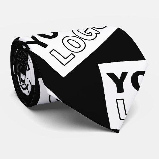 ランダムに配置されたロゴや任意の写真を探す ネクタイ (ロール)