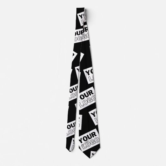 ランダムに配置されたロゴや任意の写真を探す ネクタイ (裏面)