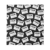 ランダムに配置されたロゴや任意の写真を探す ノートパッド (正面)