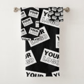 ランダムに配置されたロゴや任意の写真を探す バスタオルセット (インサイチュ)