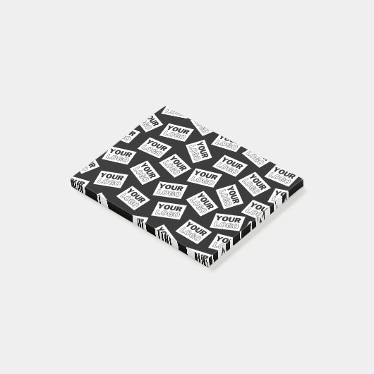 ランダムに配置されたロゴや任意の写真を探す ポストイット (アングル)