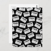 ランダムに配置されたロゴや任意の写真を探す ポストカード (正面/裏面)