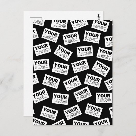 ランダムに配置されたロゴや任意の写真を探す ポストカード (正面/裏面)