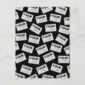 ランダムに配置されたロゴや任意の写真を探す ポストカード (正面)