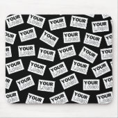 ランダムに配置されたロゴや任意の写真を探す マウスパッド (正面)