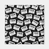 ランダムに配置されたロゴや任意の写真を探す マグネット (正面)