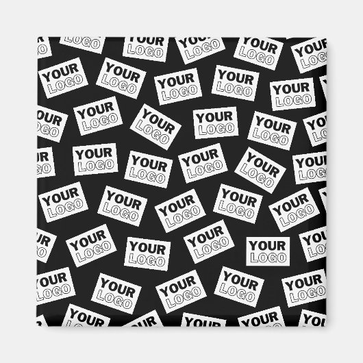 ランダムに配置されたロゴや任意の写真を探す マグネット (正面)