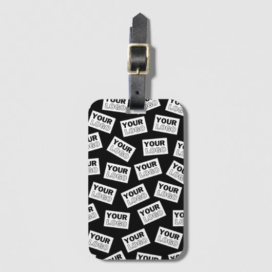 ランダムに配置されたロゴや任意の写真を探す ラゲッジタグ (正面縦)