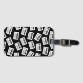 ランダムに配置されたロゴや任意の写真を探す ラゲッジタグ (正面横)