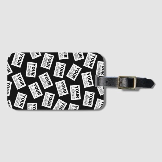 ランダムに配置されたロゴや任意の写真を探す ラゲッジタグ (正面横)