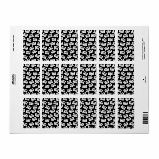 ランダムに配置されたロゴや任意の写真を探す ラベル (フルシート)