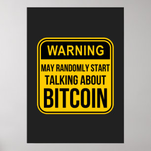 ランダムにBITCOINについて話し始める可能性がある ポスター