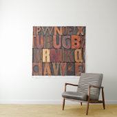 ランダムアルファベット文字 – ヴィンテージ活字 タペストリー (インサイチュ)