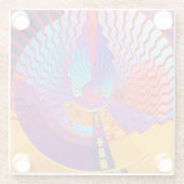 ランダムウェーブ ガラスコースター (裏面)