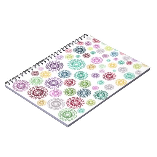 ランダムカラフルにマンダラ ノートブック (左側)