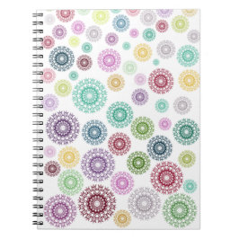 ランダムカラフルにマンダラ ノートブック