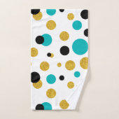ランダムカラフルモダンドットパターン バスタオルセット (ハンドタオル)