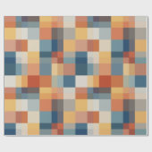 ランダムカラフル幾何形状パターン ラッピングペーパー (フラット)