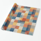 ランダムカラフル幾何形状パターン ラッピングペーパー (アンロールド)