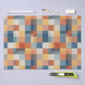 ランダムカラフル幾何形状パターン 薄葉紙 (クラフト)