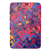 ランダムカラフル波パターン バスマット (正面縦)