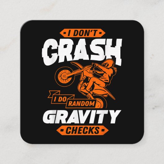 ランダムグラビティチェック – Motocross & Dirt Bike スクエア名刺 (正面)