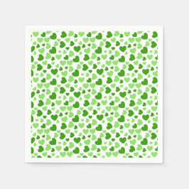 ランダムサイズとカラーハート スタンダードカクテルナプキン