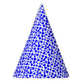 ランダムサイズとカラーハート パーティーハット (左)