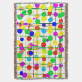 ランダムジオメトリパターン スローブランケット (正面縦)