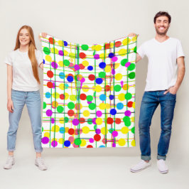 ランダムジオメトリパターン フリースブランケット