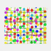 ランダムジオメトリパターン フリースブランケット (正面(横))