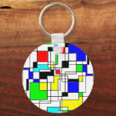 ランダムスクウェアのモンドリアン キーホルダー (正面)