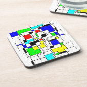 ランダムスクウェアのモンドリアン コースター (左側)