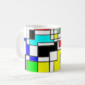 ランダムスクウェアのモンドリアン コーヒーマグカップ (正面左)