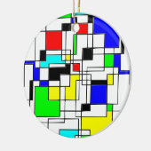 ランダムスクウェアのモンドリアン セラミックオーナメント (左)