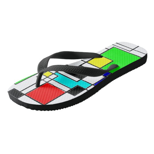 ランダムスクウェアのモンドリアン ビーチサンダル (アングル)