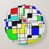 ランダムスクウェアのモンドリアン ラウンドクッション (裏面)