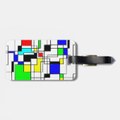 ランダムスクウェアのモンドリアン ラゲッジタグ (裏面横)