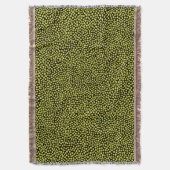 ランダムスポット – バナナイエロー（黒） スローブランケット (正面縦)