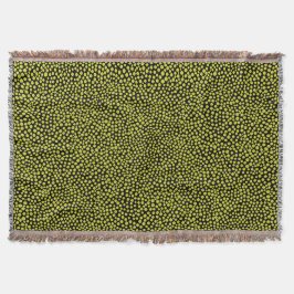 ランダムスポット – バナナイエロー（黒） スローブランケット