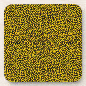 ランダムスポット – 黒のオレンジ コースター (正面)