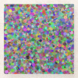 ランダムドットガラスコースター ガラスコースター