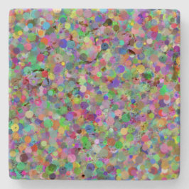 ランダムドットトラバーチンコースター ストーンコースター