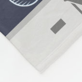 ランダムドードルダークブルーパーソナライズされた フリースブランケット (角)