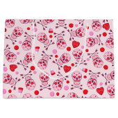 ランダムハート糖スカルと矢印 ラージペーパーバッグ (正面)