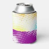 ランダムハーフトーンカラフル背景 缶クーラー (缶裏面)