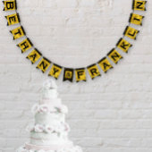 ランダムパーソナライズされた金ゴールドドットパテ結婚ン バンティングフラッグ