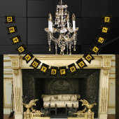 ランダムパーソナライズされた金ゴールドドットパテ結婚ン バンティングフラッグ