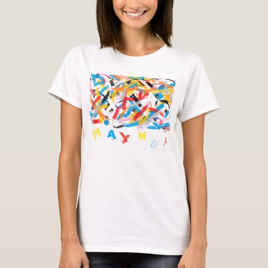 ランダムファンキー文字のTシャツMAYMBA Tシャツ (正面)