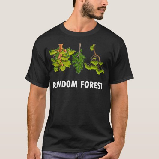 ランダムフォレスト決定木機械学習 Tシャツ (正面)